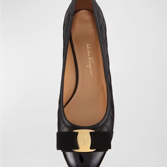Brand new with box Ferragamo
Vara Quilted Bow Ballet Pumps size 10.5 - Picture 2 of 15